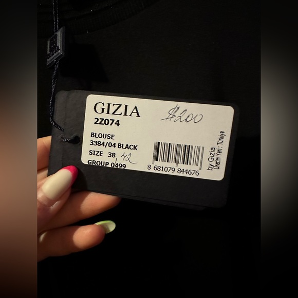 Brand New! GIZIA Women’s Long Sleeve Shirt With Real Crystals Size 38 - Picture 7 of 8